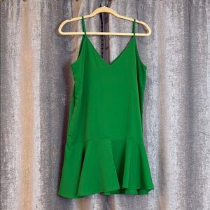Green Spaghetti Strap Dress